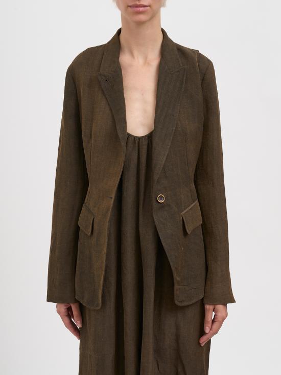 26SS 우마 왕 수트 자켓 NUW6061UW690 BROWN - UMA WANG
