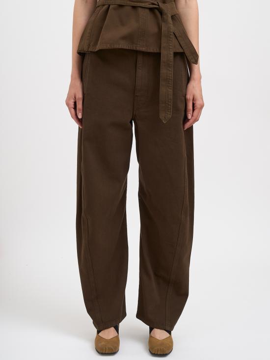 26SS 르메르 스트레이트 팬츠 NPA326LD1068BR423 BROWN - LEMAIRE