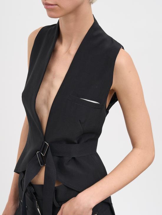 26SS 알레산드라 마치 베스트 N42625002690 BLACK WHITE - ALESSANDRA MARCHI