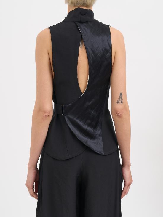 26SS 알레산드라 마치 베스트 N42625002690 BLACK WHITE - ALESSANDRA MARCHI