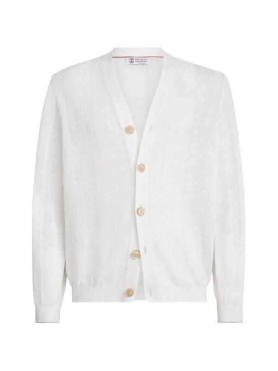 26SS 브루넬로 쿠치넬리 가디건 M2L707806P CMV76 WHITE - BRUNELLO CUCINELLI