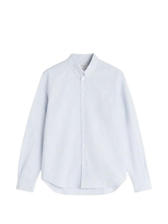 26SS 메종키츠네 긴팔 셔츠 QM00411WC5098 0491 BLUEWHITE - MAISON KITSUNE