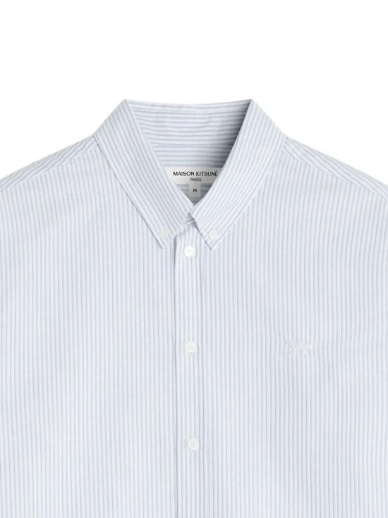 26SS 메종키츠네 긴팔 셔츠 QM00411WC5098 0491 BLUEWHITE - MAISON KITSUNE