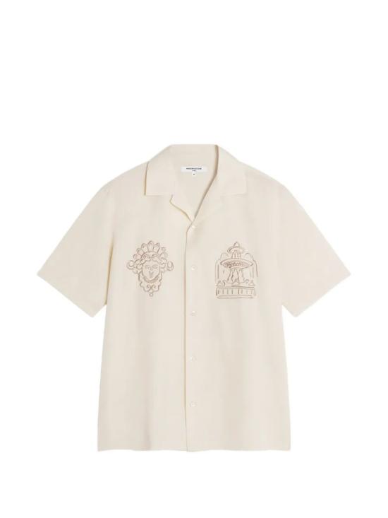 26SS 메종키츠네 반팔 셔츠 QM00403WC5095 0449 CLAY - MAISON KITSUNE