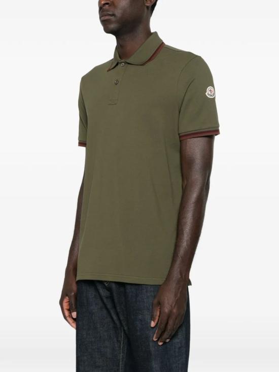 26SS 몽클레어 로고 패치 코튼 폴로 셔츠 L10918A0000589A16 818 GREEN - MONCLER