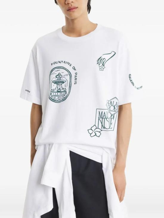26SS 메종키츠네 반팔 티셔츠 QM00107KJ0119 P100 WHITE - MAISON KITSUNE