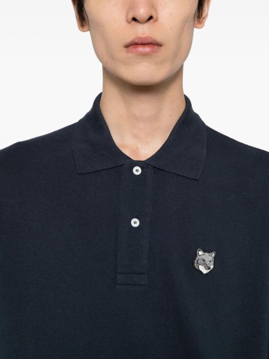 26SS 메종키츠네 폭스 헤드 컴포트 폴로 티셔츠 PM00210KP0001 0413 CLASICNAVY - MAISON KITSUNE