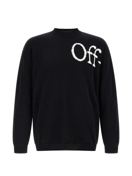 26SS 오프화이트 스웨터 OMHE20QS26KNI001 0001 BLACK