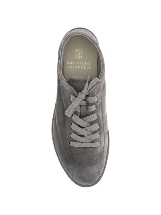 26SS 브루넬로 쿠치넬리 라이트 웨이트 스웨이드 스니커즈 MZUCAHN345 C8867 GREY - BRUNELLO CUCINELLI