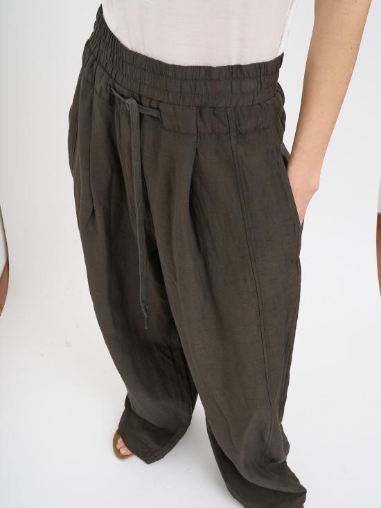 26SS 안드레아 야코브 트레이닝/조거 팬츠 N26WSFT75COTTONLINEN01 BROWN - ANDREA YA'AQOV