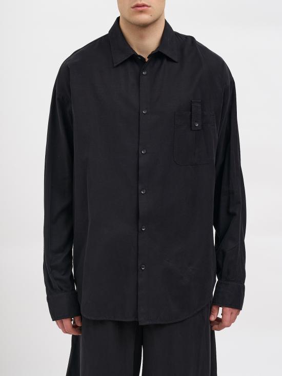 26SS 안드레아 야코브 긴팔 셔츠 N26MUBO31COTTONCUPRO09 BLACK