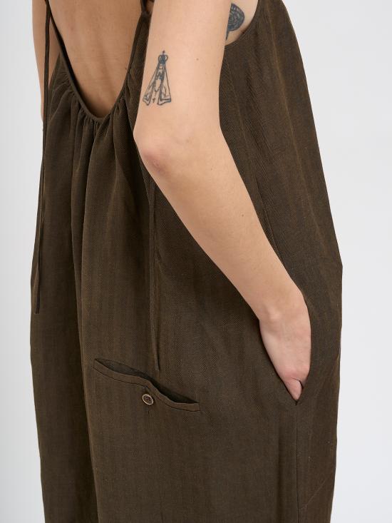 26SS 우마 왕 롱 원피스 NUW3051UW690 BROWN - UMA WANG