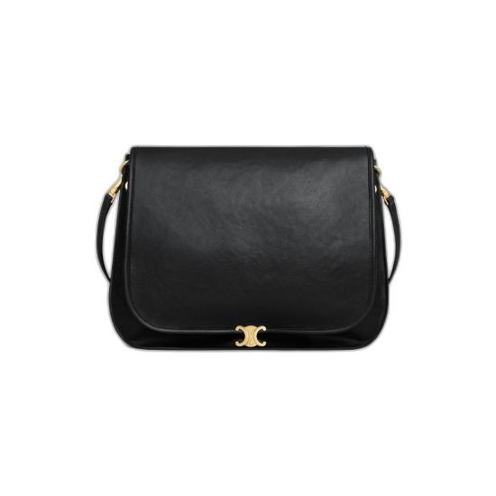 26SS 셀린느 소프트 트리옹프 베사체 서플 샤이니 램스킨 백 123632T88 38NO BLACK