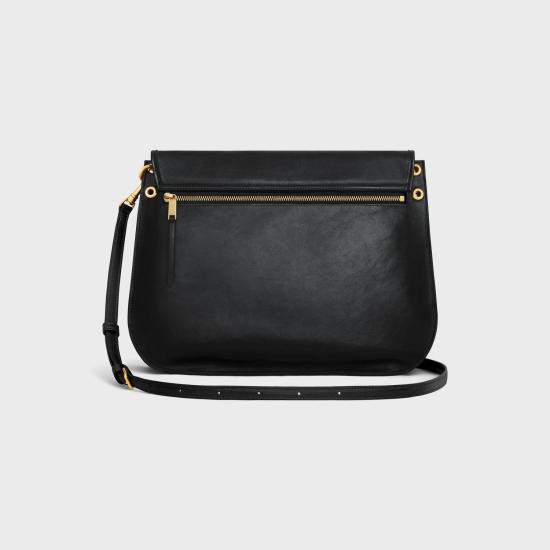 26SS 셀린느 소프트 트리옹프 베사체 서플 샤이니 램스킨 백 123632T88 38NO BLACK - CELINE