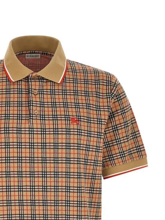 26SS 버버리 체크 코튼 블렌드 폴로 셔츠 8119561SANDIPCHECK - BURBERRY