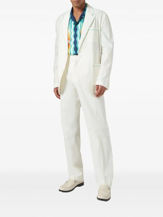 25SS 카사블랑카 스트레이트 팬츠 MS25TR31101 WHITE - CASABLANCA