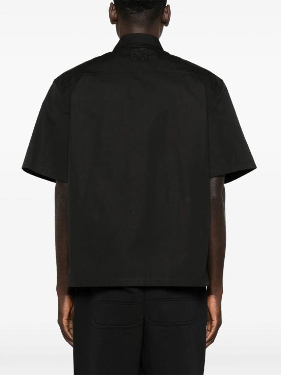 25SS 오프화이트 반팔 셔츠 OMGG002C99FAB002 1001 BLACKWHITE - OFF WHITE