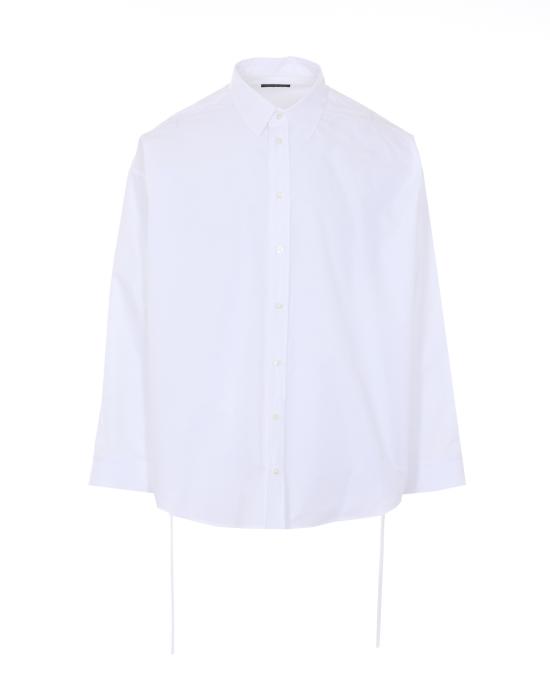 26SS 발렌시아가 레이스 업 셔츠 857835 TRM289000 White