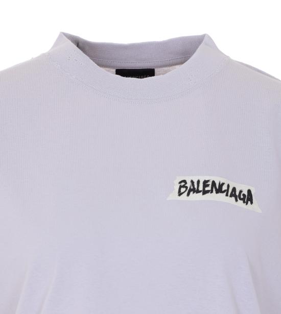 26SS 발렌시아가 마스킹 테이프 티셔츠 850990 TTVL69012 Grey - BALENCIAGA