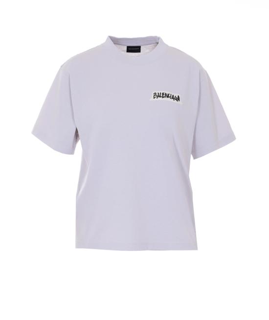 26SS 발렌시아가 마스킹 테이프 티셔츠 850990 TTVL69012 Grey