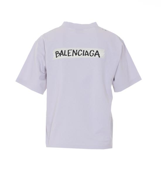 26SS 발렌시아가 마스킹 테이프 티셔츠 850990 TTVL69012 Grey - BALENCIAGA