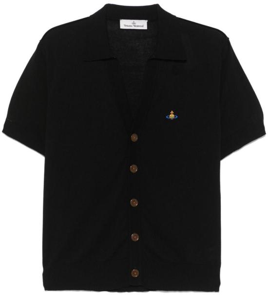 26SS 비비안웨스트우드 로고 폴로 셔츠 2701001D Y003F N401 BLACK DOM