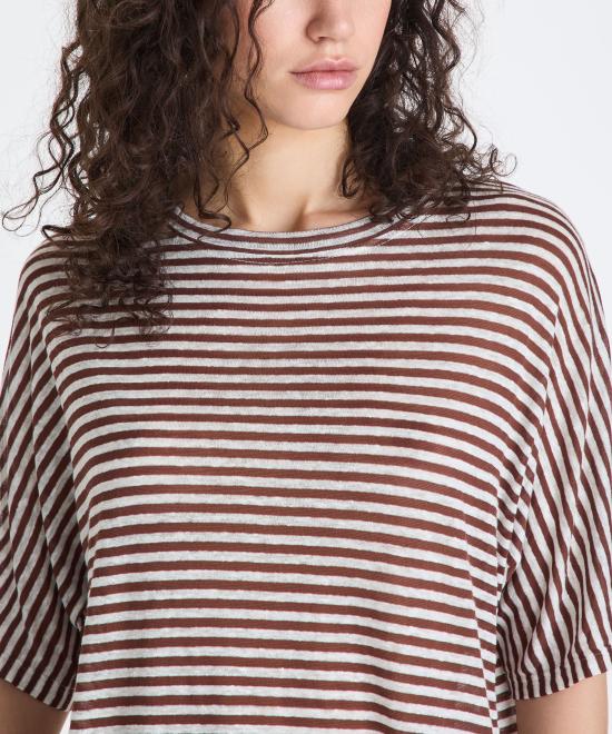 26SS 페트레이 반팔 티셔츠 PED5343 99012278 RI004 Bianco marrone - PEUTEREY