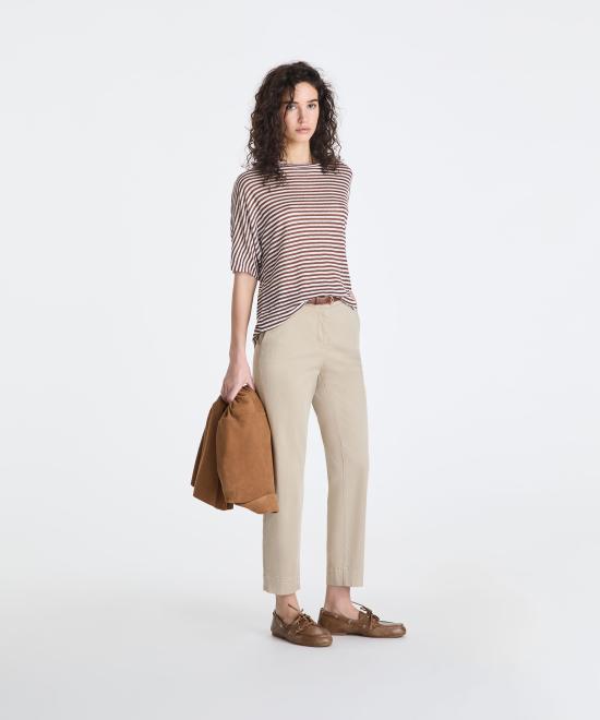 26SS 페트레이 반팔 티셔츠 PED5343 99012278 RI004 Bianco marrone - PEUTEREY