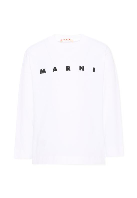 26FW [키즈] 마르니 티셔츠 M01603 M00RF 0M100 WHITE