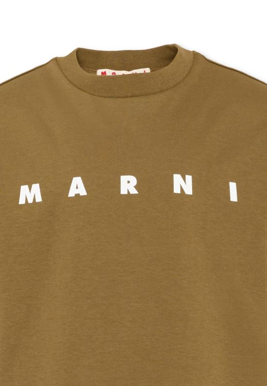 26FW [키즈] 마르니 티셔츠 M002MV M00RF 0M721 BROWN - MARNI