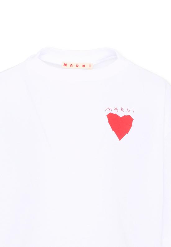 26FW [키즈] 마르니 티셔츠 M02014 M00YP 0M100 WHITE - MARNI