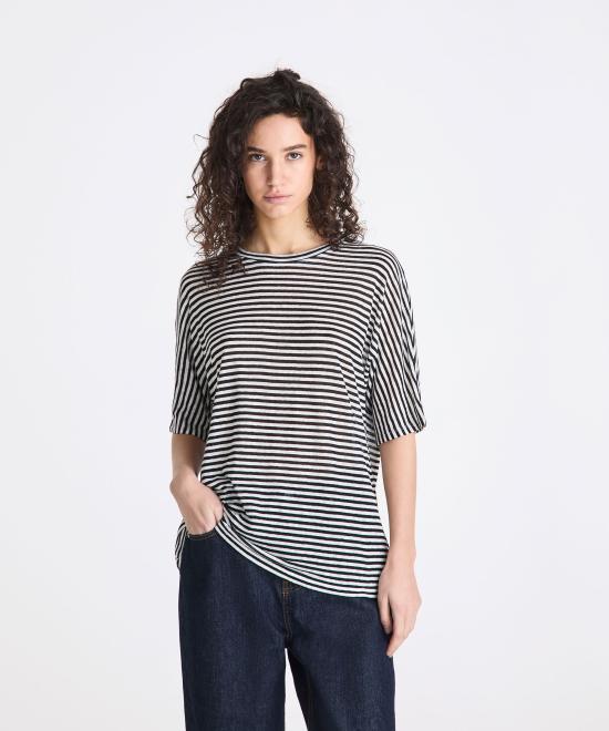 26SS 페트레이 반팔 티셔츠 PED5343 99012278 RI015 Bianco blu - PEUTEREY