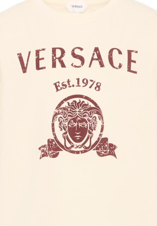 26FW [키즈] 베르사체 티셔츠 1024946 1A18123 2YE00 IVORY - VERSACE