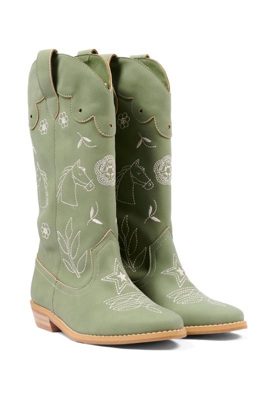 26FW [키즈] 스텔라 맥카트니 미들 부츠 TZ0C16 Z3983 70G GREEN - STELLA MCCARTNEY