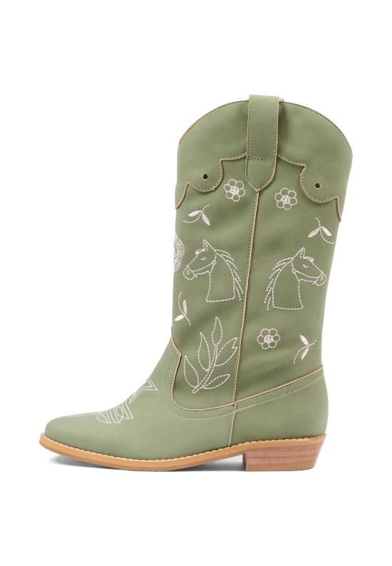 26FW [키즈] 스텔라 맥카트니 미들 부츠 TZ0C16 Z3983 70G GREEN - STELLA MCCARTNEY