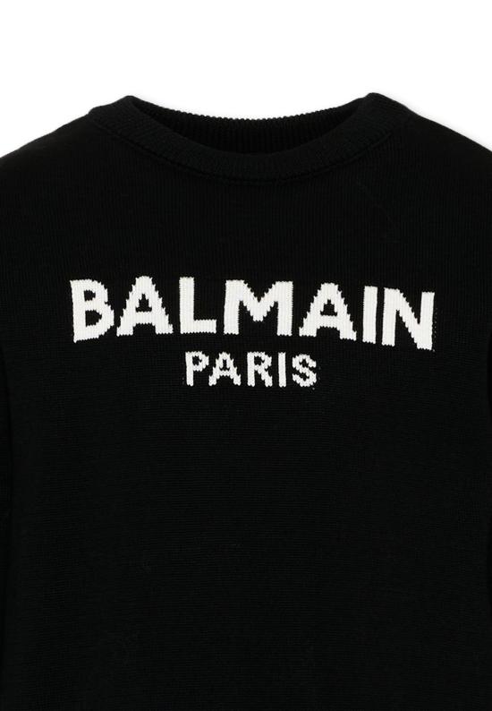 26FW [키즈] 발망 캐시미어 니트 BY9P60 Z2839 930AV BLACK - BALMAIN