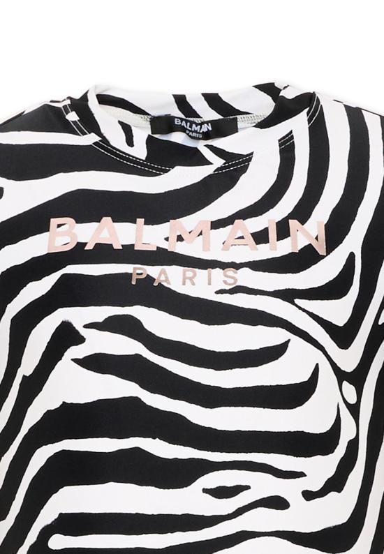 26FW [키즈] 발망 티셔츠 BZ8B21 Z4178 100NE MULTICOLOR - BALMAIN