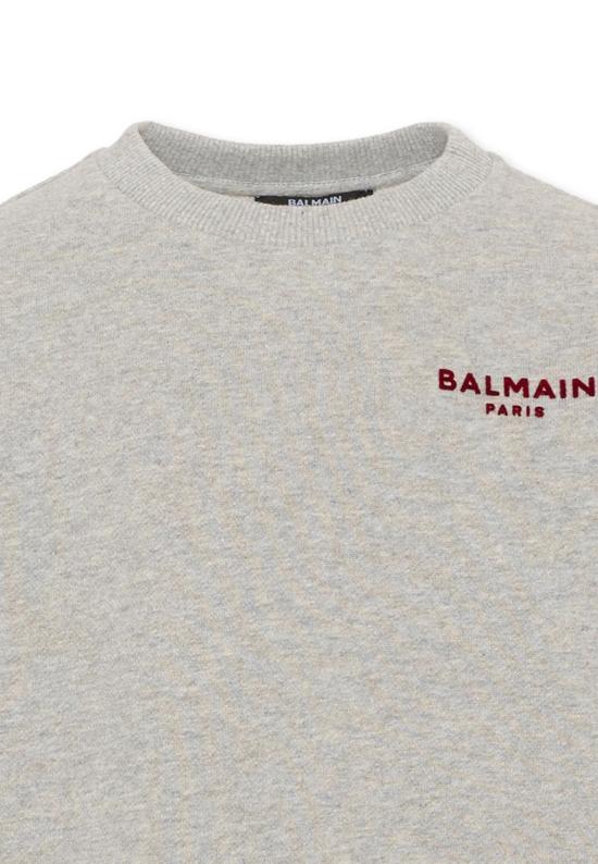26FW [키즈] 발망 캐시미어 니트 BZ4I40 Z3188 806BD GREY - BALMAIN