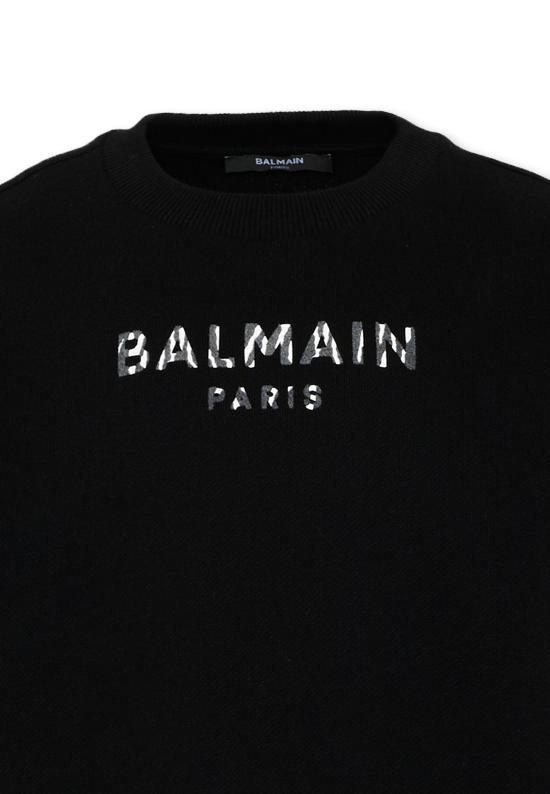 26FW [키즈] 발망 캐시미어 니트 BZ4A70 Z3183 930BC BLACK - BALMAIN