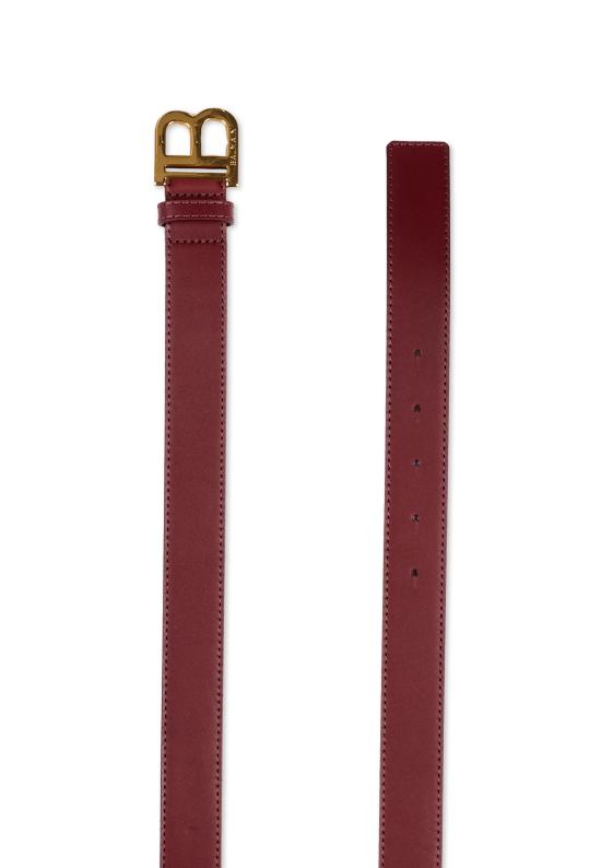 26FW [키즈] 발망 가죽 벨트 BZ0I51 Z1371 530OR BORDEAUX - BALMAIN