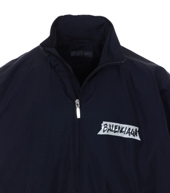 26SS 발렌시아가 마스킹 테이프 미디엄 핏 트랙수트 재킷 857713 TPQ381000 Black - BALENCIAGA