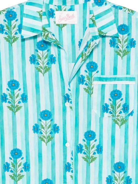 26SS 세인트바쓰 블라우스 CYS0002 08005L COTTON MUGHAL STRIPES PIPING 56 - MC2 SAINT BARTH