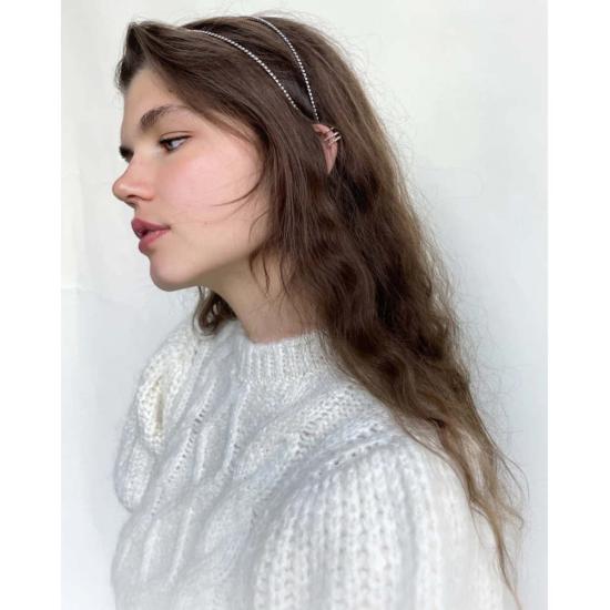  Lelet NY 헤어 액세서리 레렛 니 베라 진주와 크리스탈 헤어밴드 실버 - OTHER BRANDS