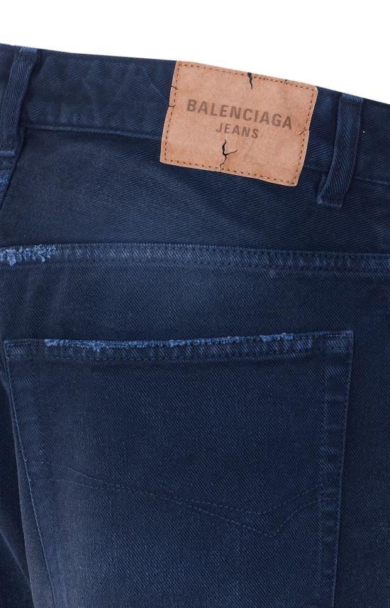 26SS 발렌시아가 커브드 니 팬츠 857194 TTW648074 Blue - BALENCIAGA