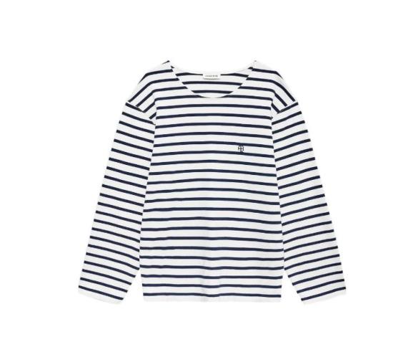 26SS 애니빙 긴팔 티셔츠 A 08 11995 STR15 Navy stripe