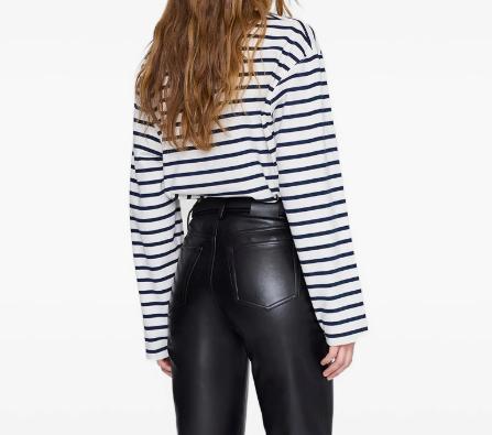 26SS 애니빙 긴팔 티셔츠 A 08 11995 STR15 Navy stripe - ANINE BING