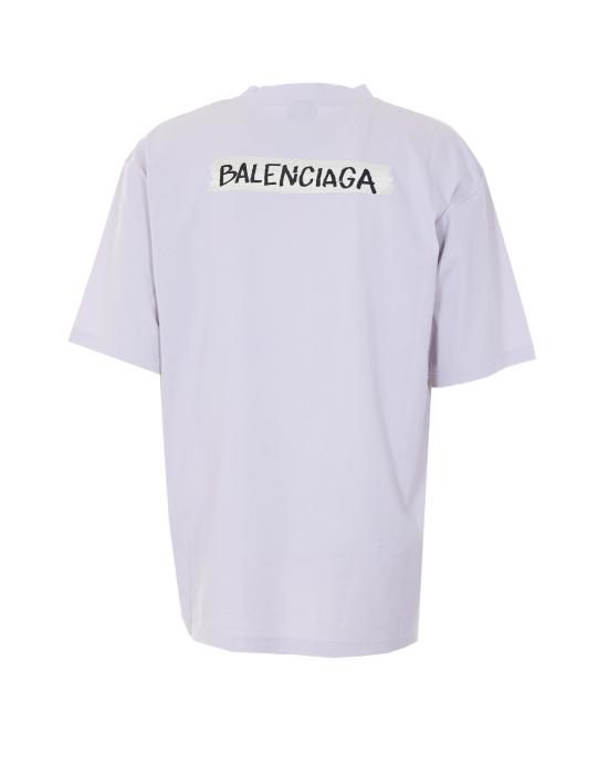 26SS 발렌시아가 마스킹 테이프 티셔츠 미디움 핏 764235 TTVL69012 Grey - BALENCIAGA