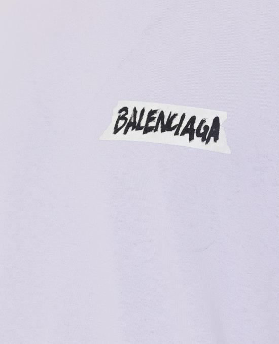 26SS 발렌시아가 마스킹 테이프 티셔츠 미디움 핏 764235 TTVL69012 Grey - BALENCIAGA