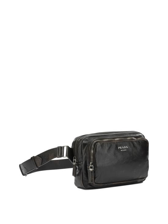 26FW 프라다 디스트레스드 나파 레더 숄더백 2VH2182C75F0003 V OOO Brown - PRADA