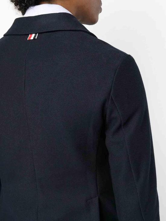 26SS 톰브라운 더블 페이스 테크 트윌 스포츠 코트 MJT175A06772415 Dark Blue - THOM BROWNE